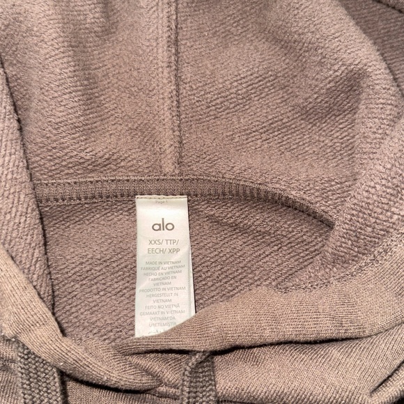 100% AUTHENTIC ALO YOGA ACCOLADE HOODIE IN ESPRESSO XXSMALL✨USED/LIKE NEW✨FIRM✨ - Picture 2 of 4